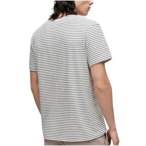 AllSaints Men's Ashton Crewneck T-Shirt in Gray/White Size XXL - Picture 2 of 7
